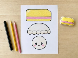 Нарисованные сквиши: масло butter, пельмень и мордочка
