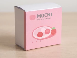 Сквиши коробочка моти из бумаги: готовая игрушка, склеенная по шаблону с листа A4