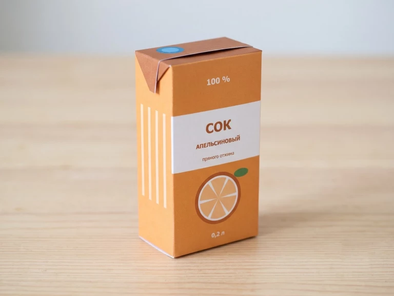 Сквиши пакет сока
